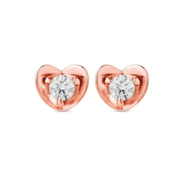 JE T'AIME Stud Earrings in Rose Gold