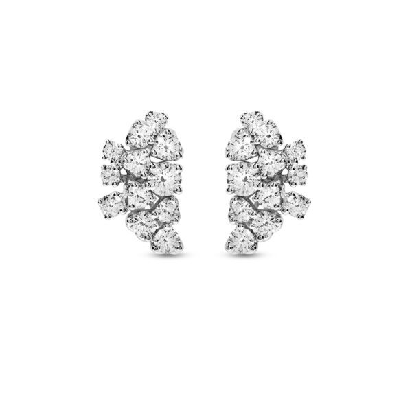Le Lumiere Opulent Grace Earrings in White Gold