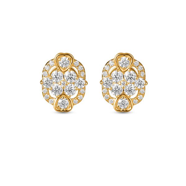 Le Lumiere Radiating Charm Earrings in Yellow Gold