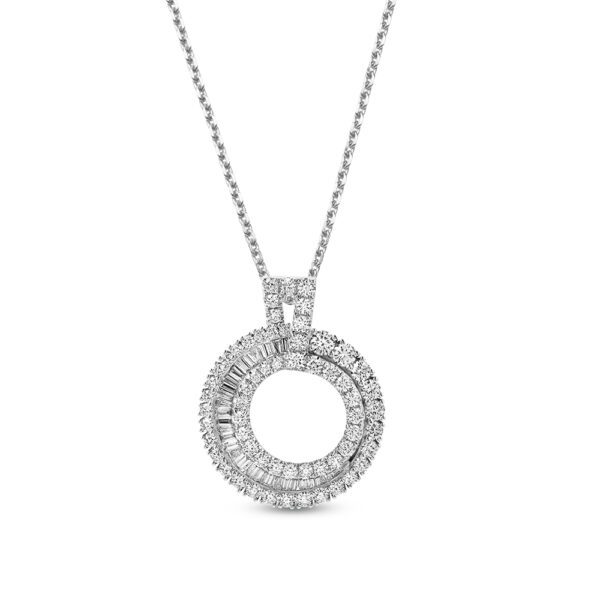 Celestial Halo Pendant in White Gold