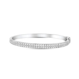 WBG-Mother's Day ETERNITY Sleek Bangle in White Gold