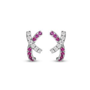 ROYAL Dual Sparks Earringss in White Gold