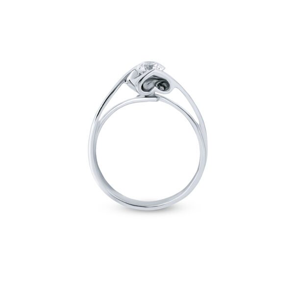 JE T'AIME Heart Ring in White Gold