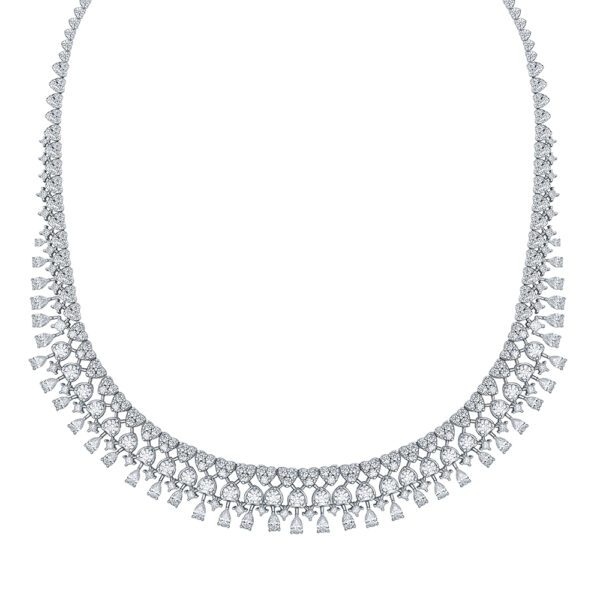 LUXE Grandeur Necklace in White Gold