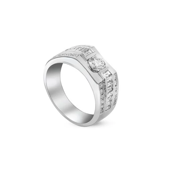 CONQUISTI Men Ring in White Gold