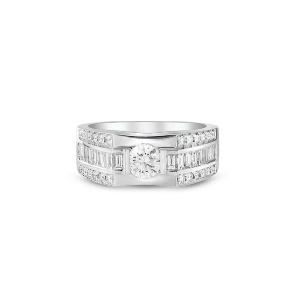 CONQUISTI Men Ring in White Gold