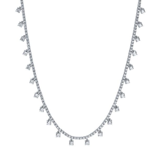 Perfection Grace Drop Necklace in White Gold