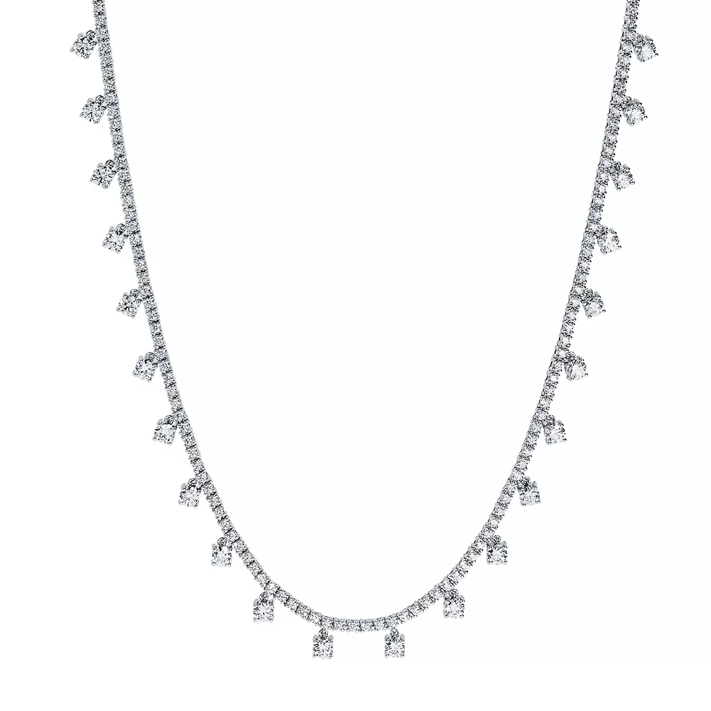 Perfection Grace Drop Necklace in White Gold