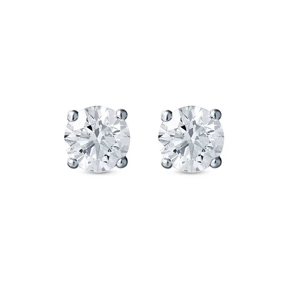 Perfection Grace Studs in White Gold