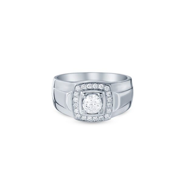 CONQUISTI Men Ring in White Gold