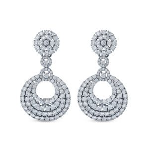 LUXE Gleam Earrings in White Gold