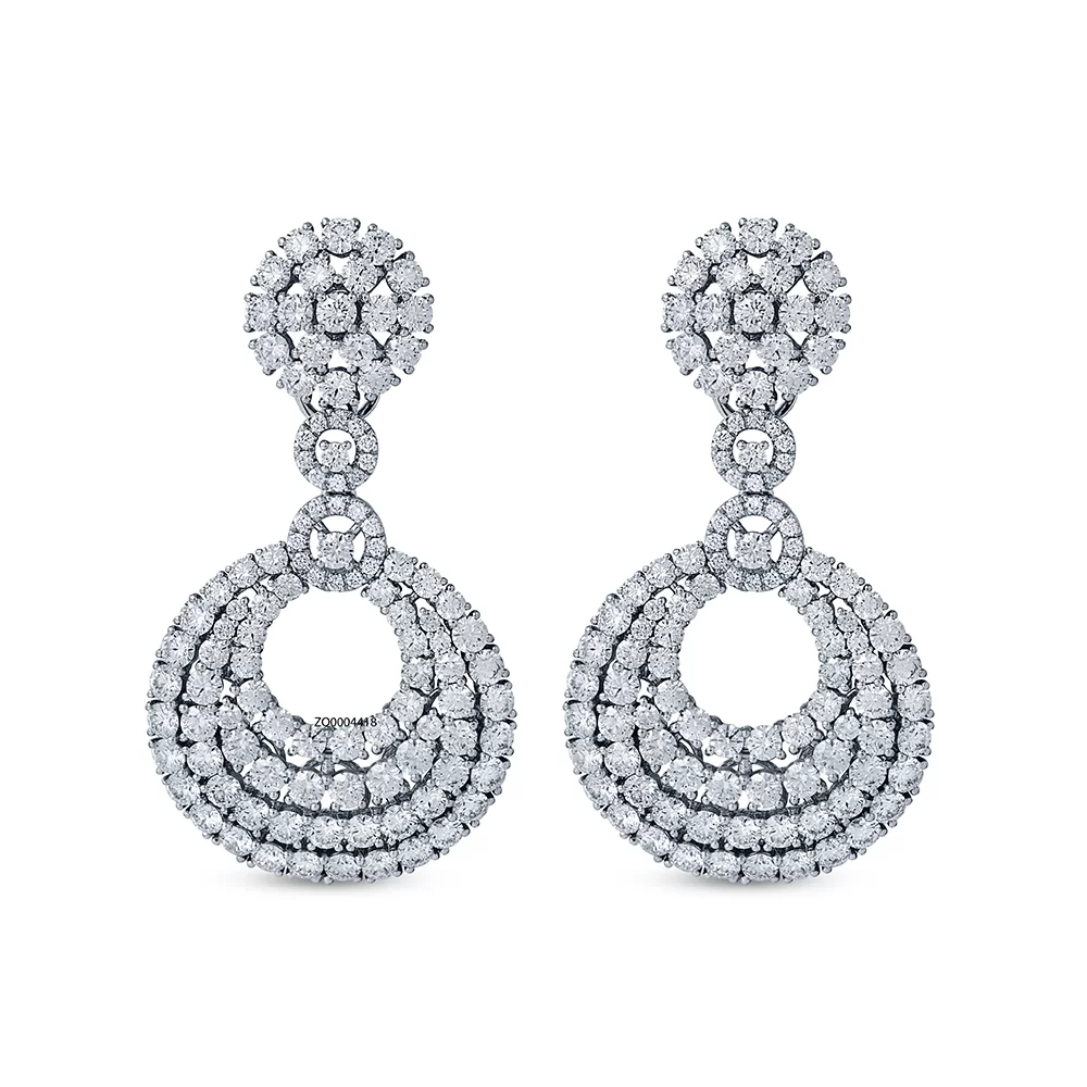 LUXE Gleam Earrings in White Gold