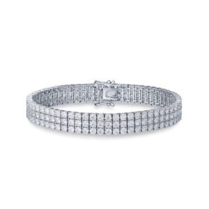 WBG ETERNITY Wide Bracelet in White Gold