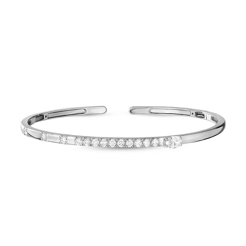 Stellar Halo Diamond Bangle