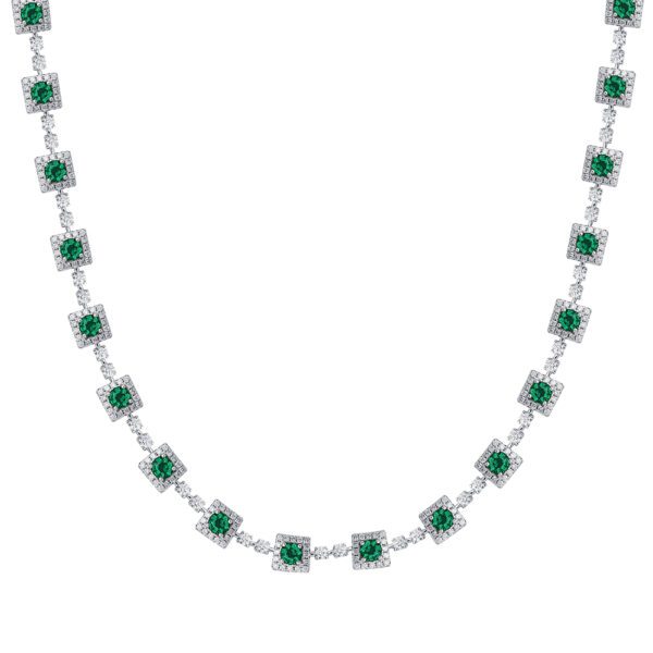 ROYAL Emerald Bezel Necklace