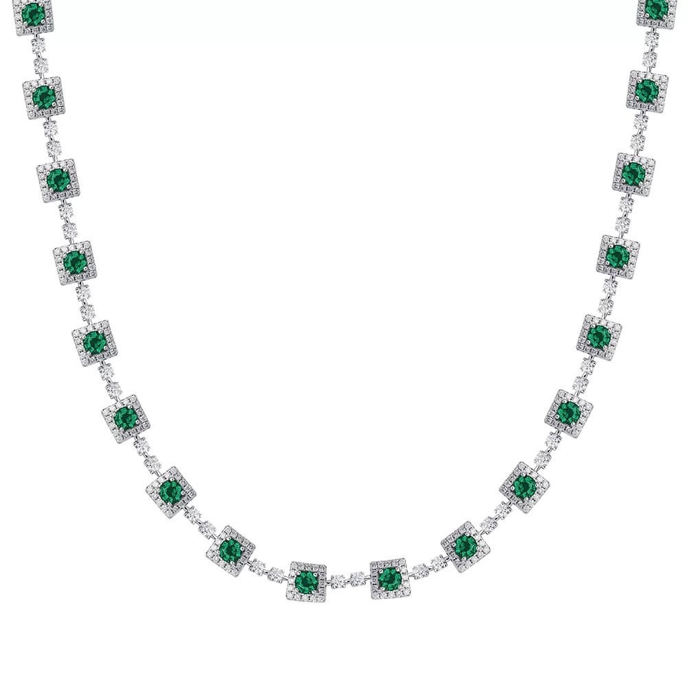 ROYAL Emerald Bezel Necklace