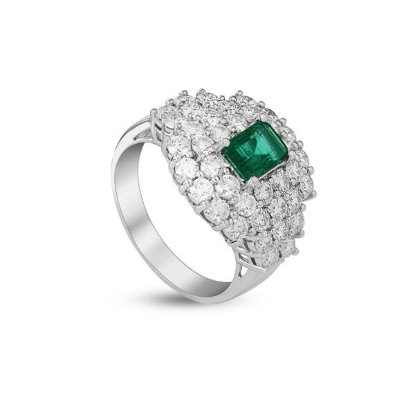 ROYAL Emerald Halo Statement Ring