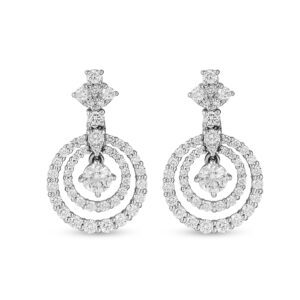 BLISSFUL MIST Double Halo Drop Earrings