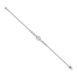 Minimalist Petal Diamond Bracelet